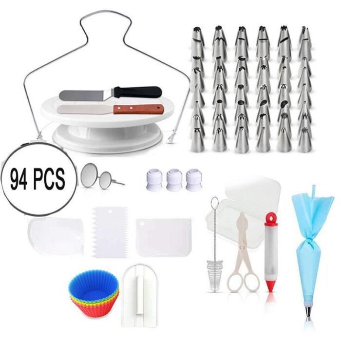 PIAZZA Set à Gâteaux - Sac à Douille Professionnel 34 Cm + 4 Becs En