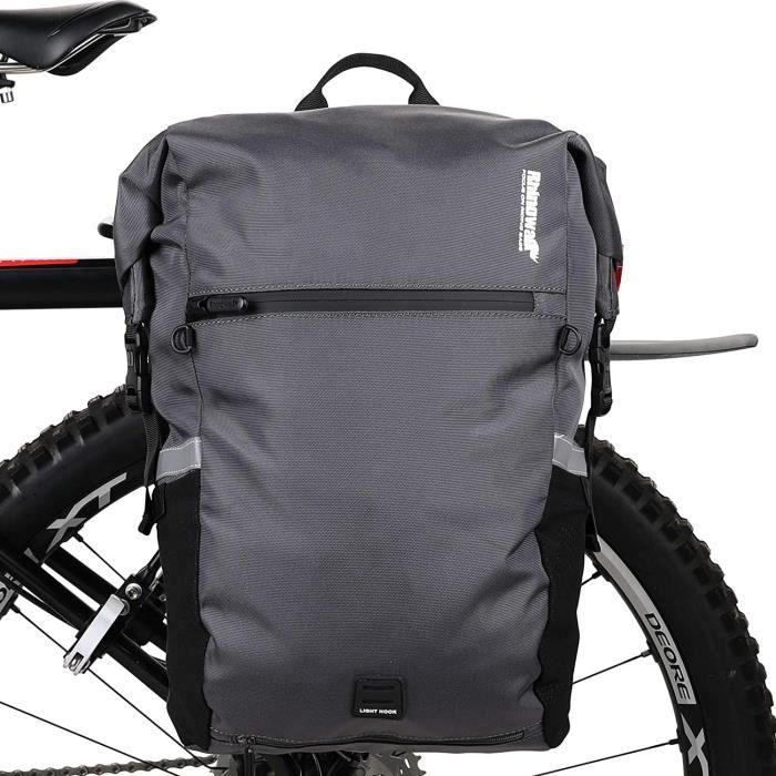 Sacoche Vélo Borgen 3-en-1 Étanche - Porte-Bagages, Sac à Dos Ou Bandoulière - 18L/25L