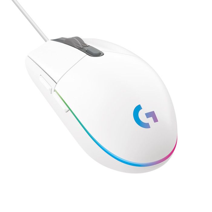 Souris Gaming Logitech G203 LIGHTSYNC RVB – Blanc – 6 boutons programmables – 8000 dpi