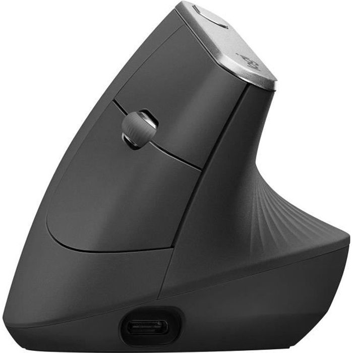 Souris verticale – Logitech – MX Vertical – Ergonomique – Angle vertical 57° – Sans fil et filaire