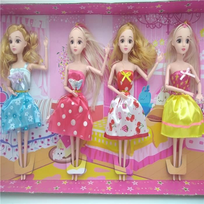 4pcs Barbie Jouets Pour Fille Cadeaux D anniversaire Cadeaux De
