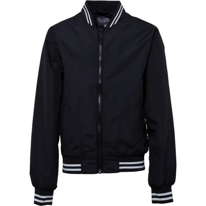 Veste Blouson Anglais Harrington Fluid Noir Garcon Noir