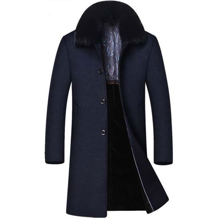 manteau bleu marine homme