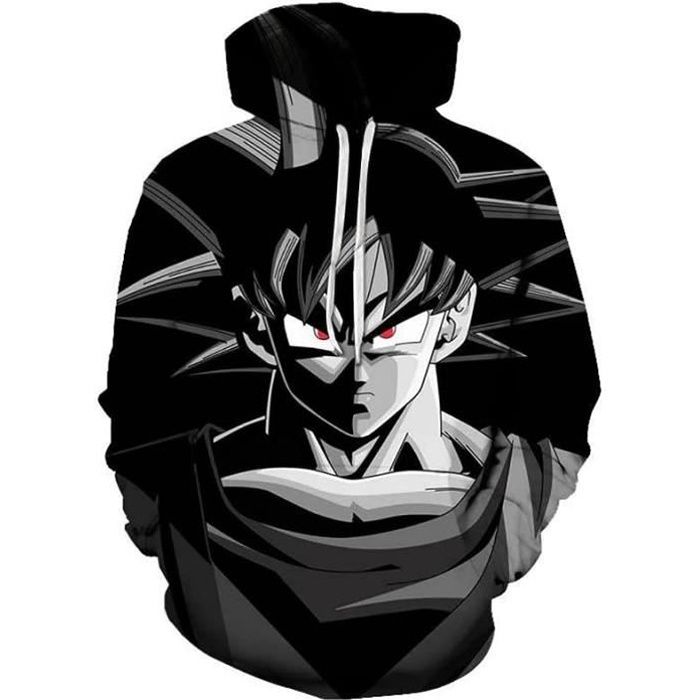 Homme Femmes Anime Sweat a Capuche Dragon Ball Goku 3D Imprime Saiyan Sweatshirt Enfant Manga Hoodies Manches Longues Hoodie Noir Cdiscount Pret a Porter