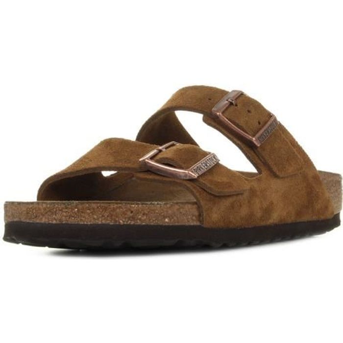 BIRKENSTOCK Mules Sabots Arizona Vison Femme Camel Cdiscount