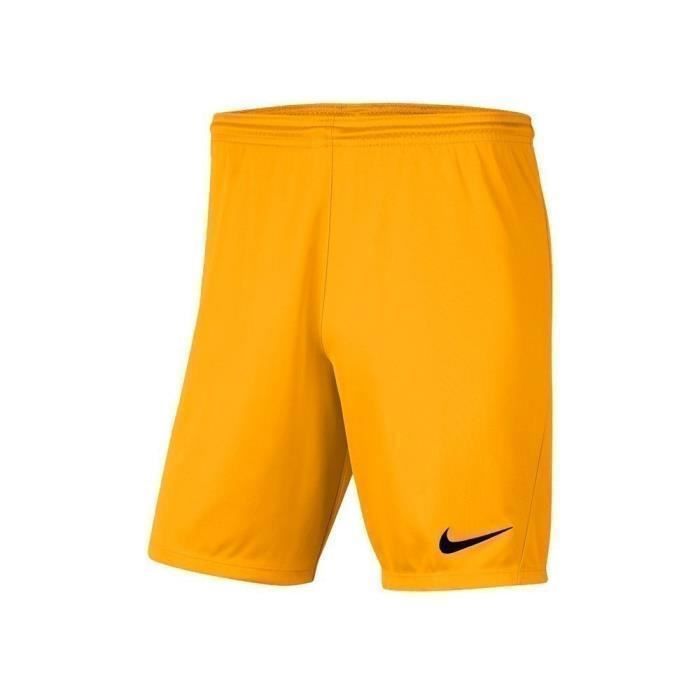 Short de Football - Nike - Dry Park III - Jaune - Homme - Respirant