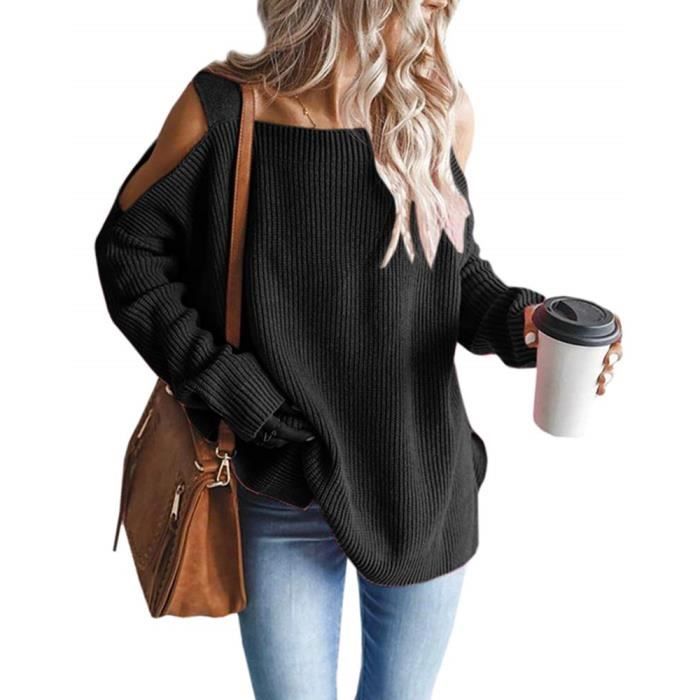 Pull noir hotsell epaule dénudée