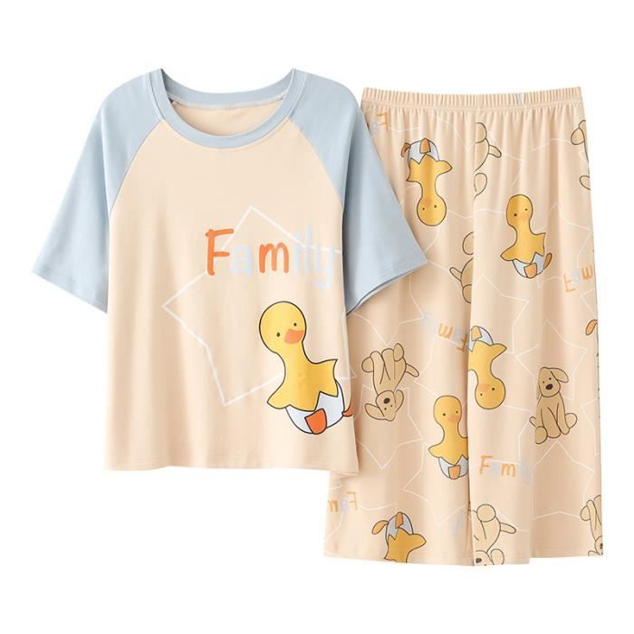 Pyjama short débardeur SUMMER - Jaune - Femme - 59.00 Pyjama short débardeur SUMMER - Jaune - Femme - 59.00