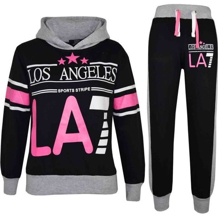 Survêtement Fille A2Z 4 Kids LA7 - Sweat à Capuche + Jogger, 7-13 Ans