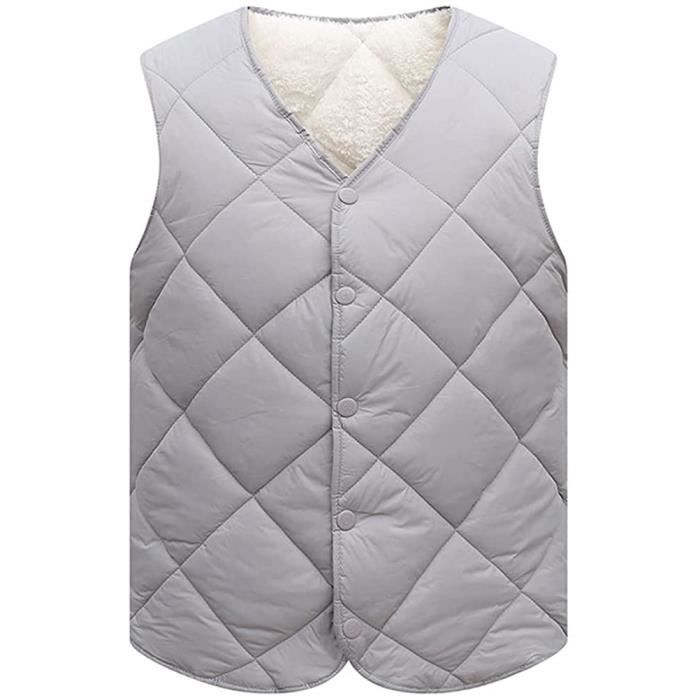 Homme matelassé rembourré doublé gilet gilet sans manches manteau corps plus chaud veste Homme matelassé rembourré doublé gilet gilet sans manches manteau corps plus chaud veste