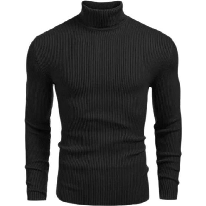 Style Casual Urbain Pull Col Roulé Homme Manches Longues Tricot