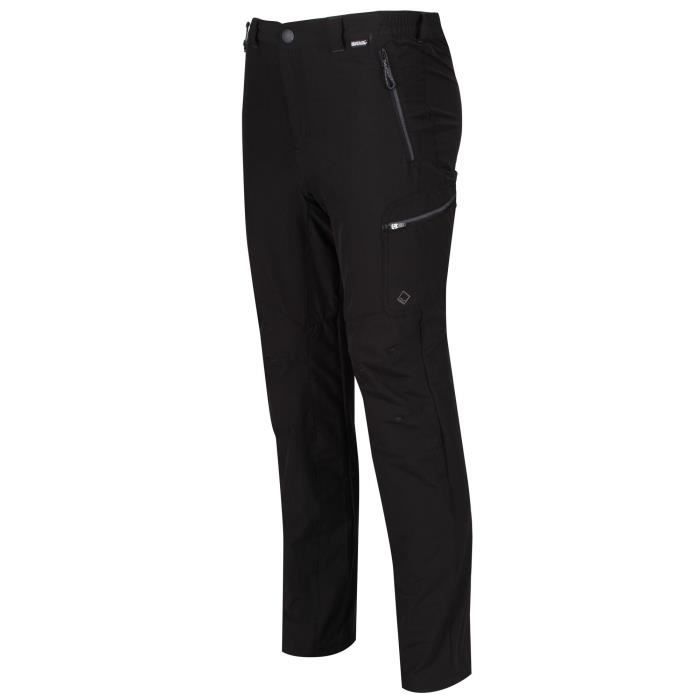 Pantalon de randonnée Regatta Highton Active pour hommes - Noir - Imperméable et respirant