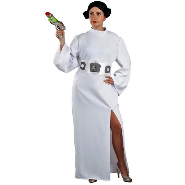 Déguisement Princesse de l'Espace Femme - Star Wars - Robe blanche avec  ceinture argentée - Costume de Cinéma - Cdiscount Jeux - Jouets