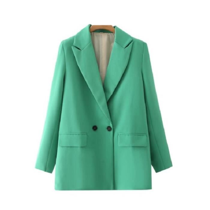 Manteau,Veste Blazer à manches longues pour Femme, vêtement décontracté
