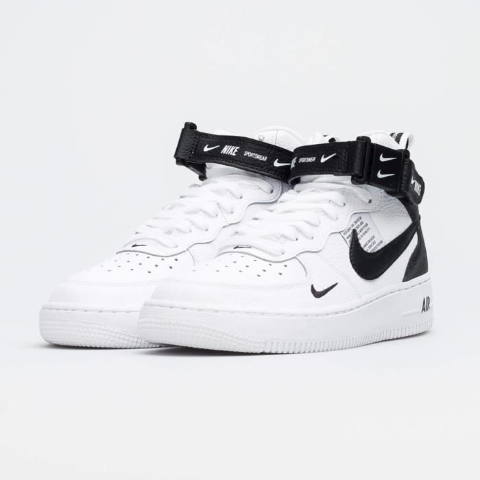 Nike air force 1 mid sales 07 lv8 utility blanche et noire