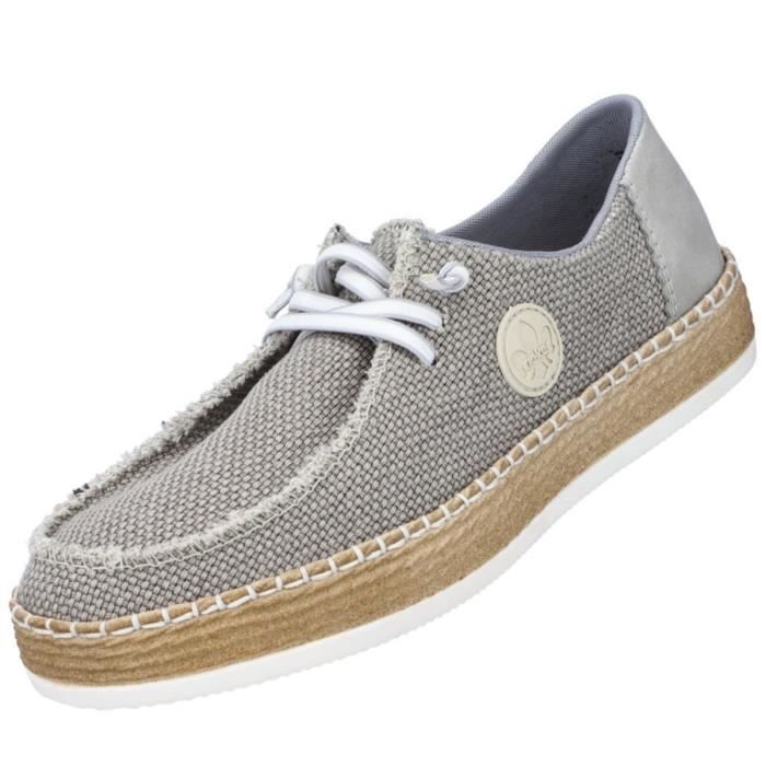 Mocassin Femme Rieker Beige Textile structure et cuir synthetique Bande elastique Beige Cdiscount Chaussures