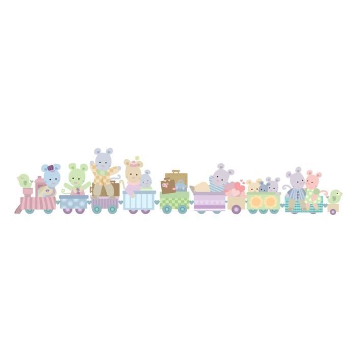 Sticker Bebe Frise Train Des Doudous 44 X 9 Cm Achat Vente Stickers Prolongation Soldes Cdiscount