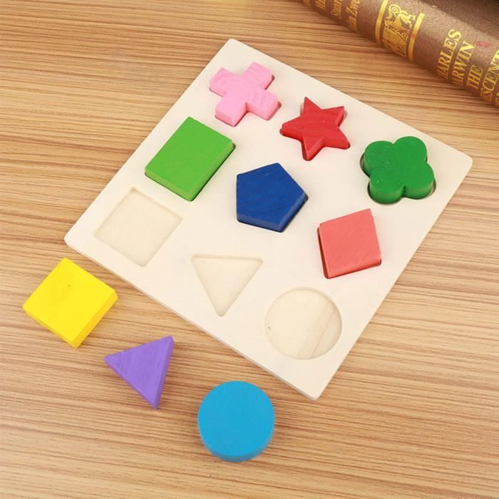 Puzzle Jouet Casse-tête en Bois 9 Pièces Forme Géométrique pour Enfant Bébé  - Cdiscount Jeux - Jouets