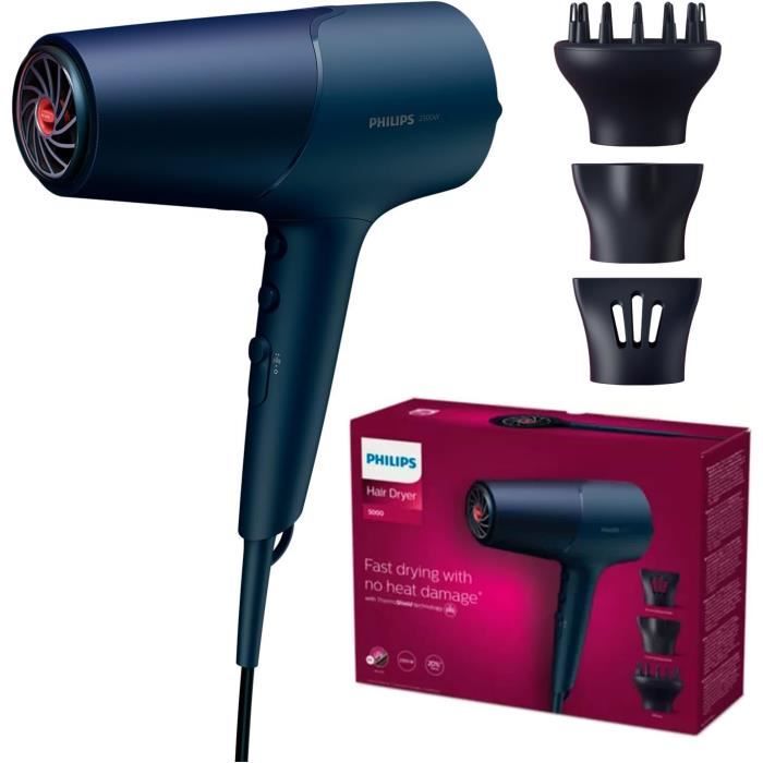 Sèche cheveux PHILIPS 5000 Series Technologie ThermoShield Ionique