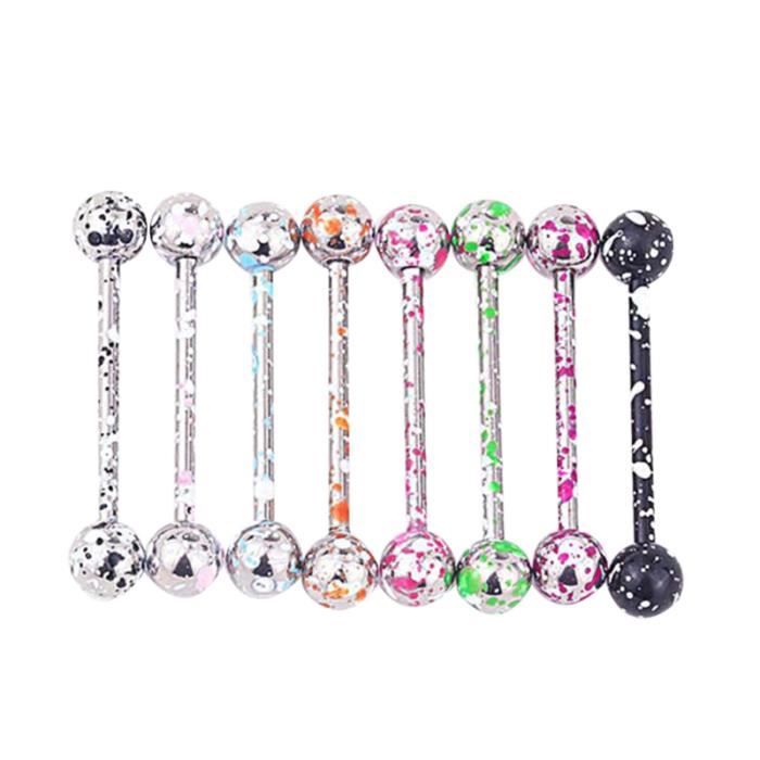 Micro Pla?Ant La Barre De Piercing De Mamelon En Acier Chirurgical De