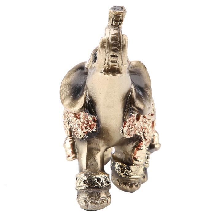 Statue d'éléphant de bonne chance - Statue d'éléphant - Décoration de la maison - Figurine d'éléphant porte-bonheur en résine - Sculpture de collection moderne pour la décoration de la Statue d'éléphant de bonne chance - Statue d'éléphant - Décoration de la maison - Figurine d'éléphant porte-bonheur en résine - Sculpture de collection moderne pour la décoration de la