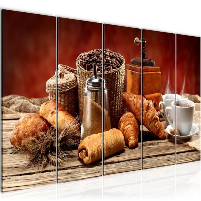 Décoration Murale Toile Intissée Runa Art - Impression Café Cuisine, Motifs Variés - Tableau Sans Cadre