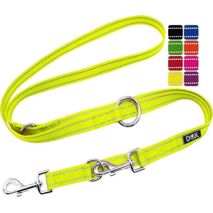 Laisse Chien Nylon Réfléchissante Réglable En 3 Position 2 M