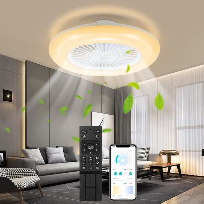 Randaco 80W Ventilateur de plafond avec éclairage LED, Ventilateur avec Randaco 80W Ventilateur de plafond avec éclairage LED, Ventilateur avec