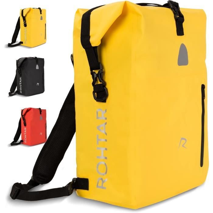 Sacoche Vélo étanche MEXITAL - Sac Porte-bagages Arrière Multifonction - Plusieurs Compartiments, Poignée Et Bandoulière