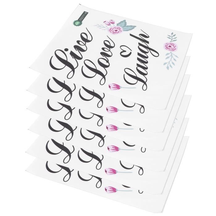 Autocollant Mural DIY – Citation Ménage En Anglais – Papier Peint Décoratif