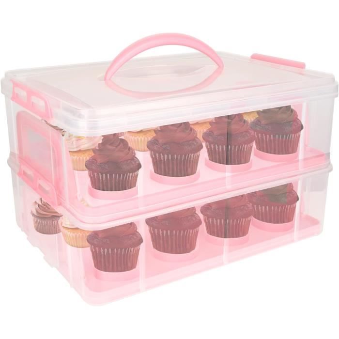Transporteur de gateaux et de larmes avec couvercle et poignee durable