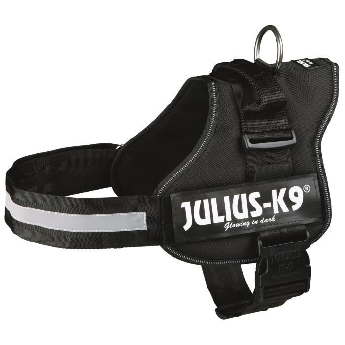 Harnais Power Julius-K9 - 1 - L : 66-85 cm-50 mm - Noir - Pour chien