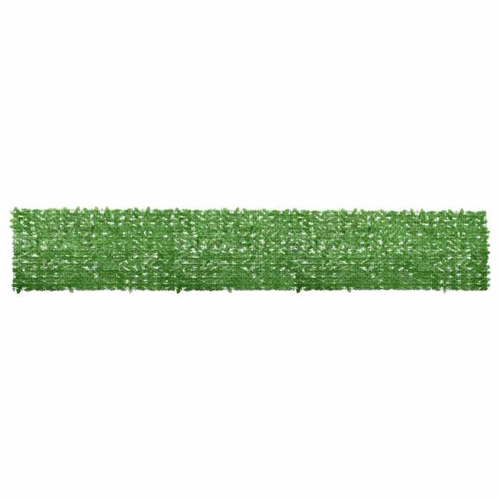Écran de balcon avec feuilles vert 600x100 cm