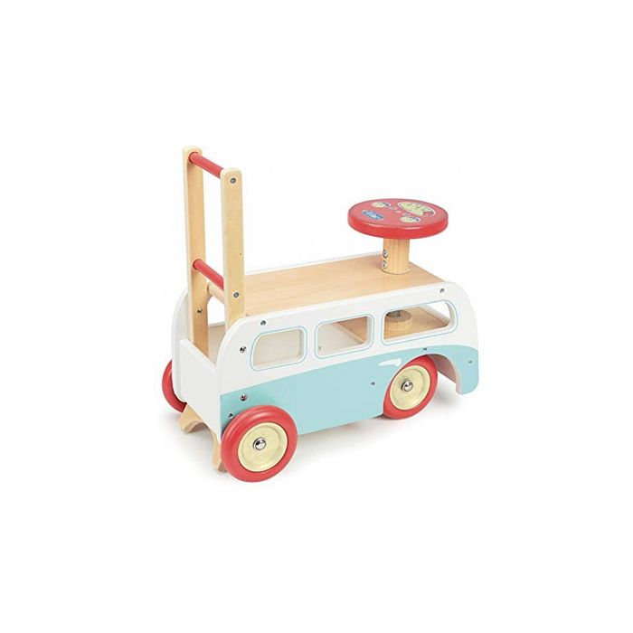 Porteur 2 en 1 VILAC - Minibus porteur rétro pour enfant