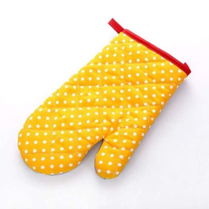 SULIUDAJI Gants De Four Coton Avec Maniques - Antichaleur Lavables Pour Cuisine Barbecue