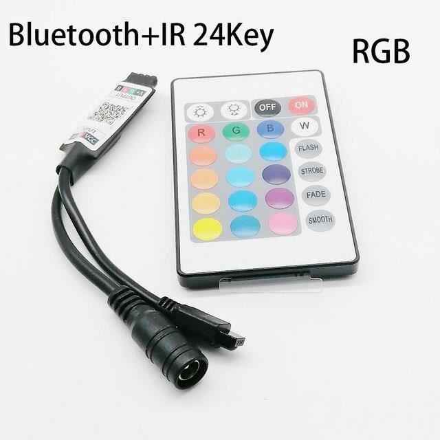Contrôleur LED RGB 24 Touches Avec Télécommande USB 5V-12V Pour Bande Lumineuse - IP65, 15W