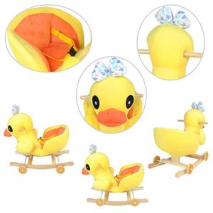 JOUET À BASCULE Cheval à bascule animal porteur jouet 2 en 1 Jaune JOUET À BASCULE Cheval à bascule animal porteur jouet 2 en 1 Jaune