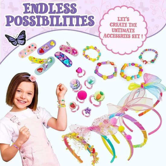 Kit De Fabrication De Bandeaux Pour Filles, Cadeau Fille 3 4 5 6 7 8 9 10 Ans, Serre Tête