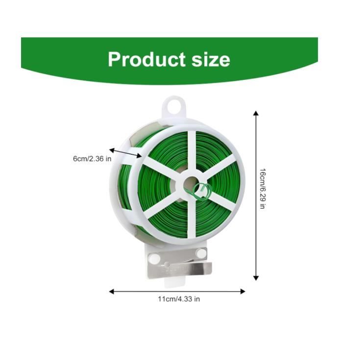 Attache Plantes Fil De Jardin Vert 500x - Fil Enduit Plastique - 300x0.8mm - Reliage Plantes Artisanat - Résistant Intempéries Jardinage Exterieur Attache Plantes Fil De Jardin Vert 500x - Fil Enduit Plastique - 300x0.8mm - Reliage Plantes Artisanat - Résistant Intempéries Jardinage Exterieur