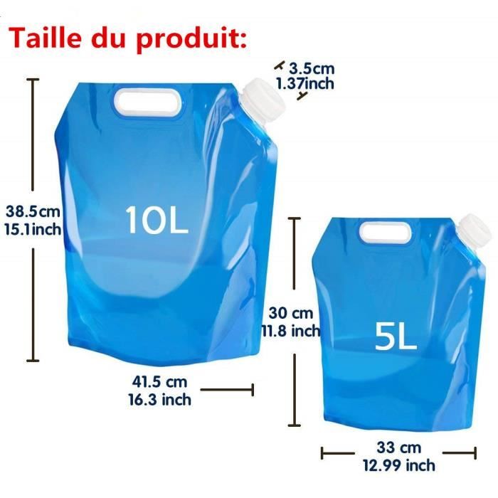 2PCS Seau Pliable Bassine 5L Bassine Pliable avec Poignée