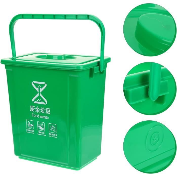 Poubelle De Salle De Bain Ronde Seau À Déchets Anneau En Acier