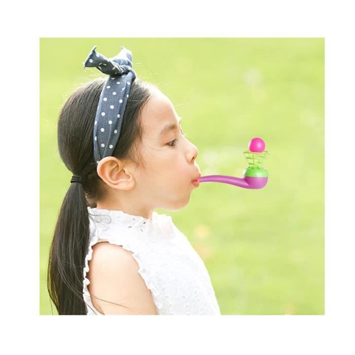 Yupeuooe Jouet à Souffler Balle Flottante – Tube Magique Pour Faire Planer Une Balle – Jeu De Souffle Compétitif – Cadeau Fête Et Entraînement Respiration – 9,5 Cm