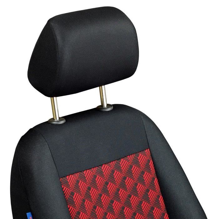 Housses de siège deux-colorés pour Renault Clio - noir rouge - Cdiscount  Auto