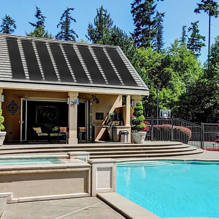 LILIIN Chauffage Solaire de Piscine avec Collecteur Solaire, 15 L d'Eau