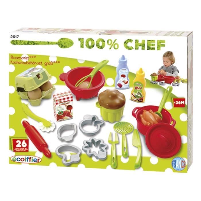 Jouets Ecoiffier – 2619 - Accessoires de dînette 100 % Chef – 39