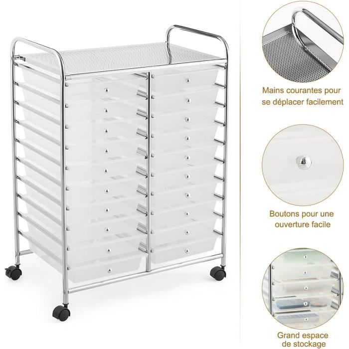 Commode À 10 Tiroirs - Tour De Rangement Pour Chambre, Salon, Couloir