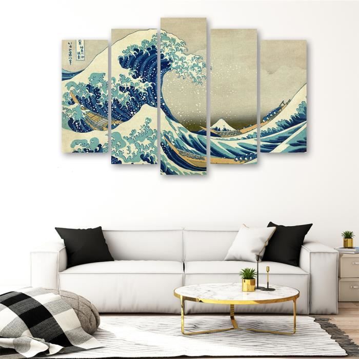 Impression sur toile Image tableaux 125x50 Paysage Plage Chaises