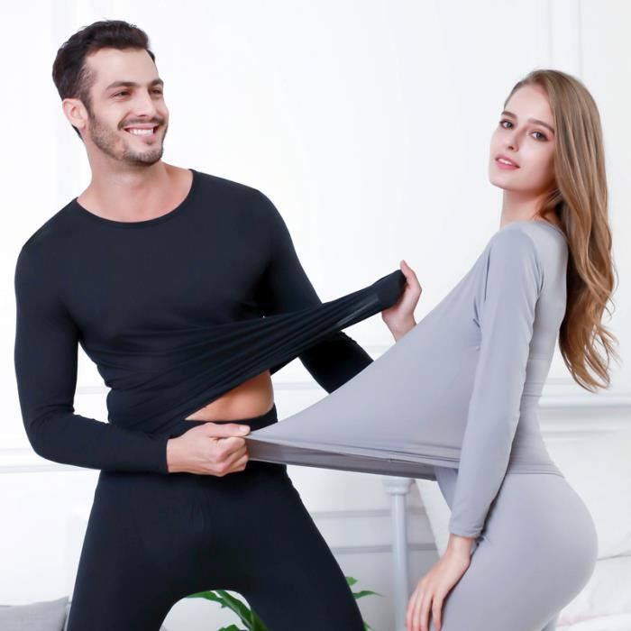 Sous-vêtements Thermiques Femme Sans Coutures – Combinaison Longue Et Pantalon Chaud Pour L’hiver