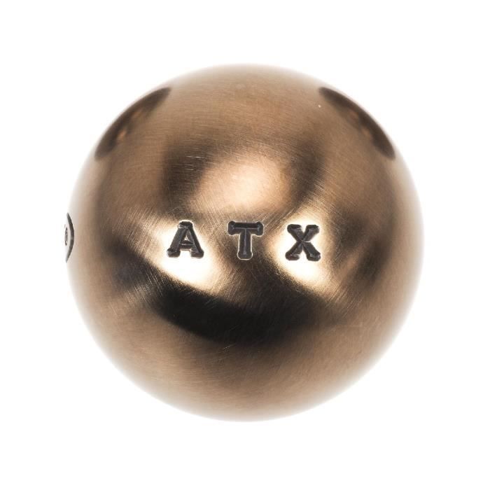 3 Boules De Pétanque Obut ATX – Inox Couleur Or Bronze – 680g – Servies 3 Fois