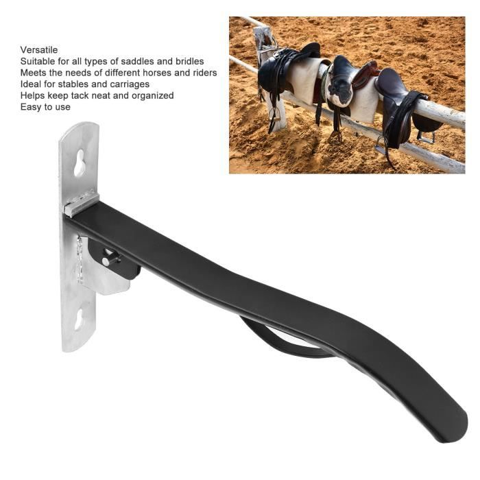 Support de selle de cheval pliable en métal avec crochet pour rangement de matériel et matériel Support de selle de cheval pliable en métal avec crochet pour rangement de matériel et matériel